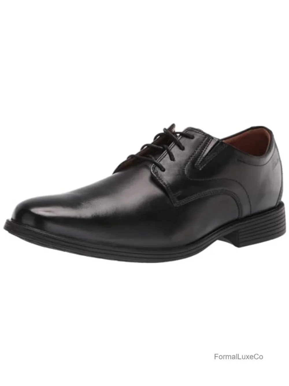 Men's Plain Toe Oxfords Leather Dress Shoes Lace Up